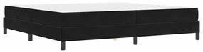 Boxspring ágy matraccal matracmal Fekete 200 x 200 cm Bársony