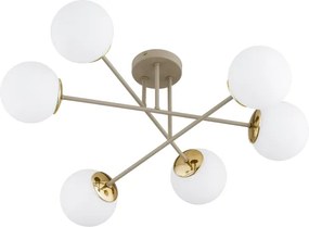 Brilagi - Felületre szerelt csillár MILO 6xE27/60W/230V bézs/arany
