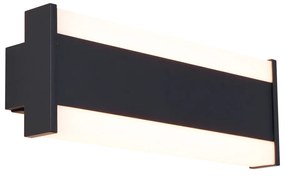 Modern fekete fali lámpa 30 cm LED CCT IP54-gyel - Vanya