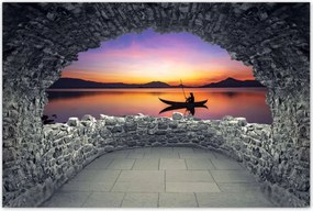 Poszterek 60x40 Esti horgászat naplementekor