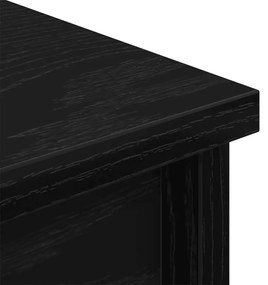 fekete tölgy szerelt fa magasszekrény 37,5x35x180 cm