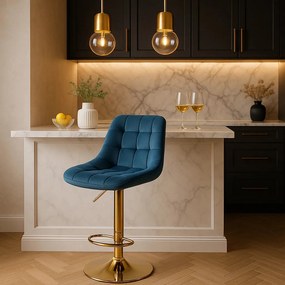 Kék Bársony Bárszék ARCOS