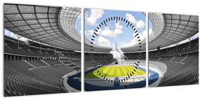 Kép - futballstadion (órával) (90x30 cm)