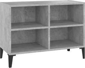 vidaXL betonszürke TV-szekrény fémlábakkal 69,5 x 30 x 50 cm