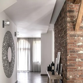 Fali lámpa MIKA 1xE27/60W/230V fekete/króm