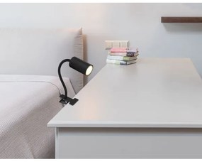 Globo 57911KB - Rugalmas lámpa klipsszel ROBBY 1xGU10/25W/230V fekete