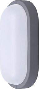 Solight Led kültéri ovális lámpa 13W 910lm 4000K IP54 szürke 21cm