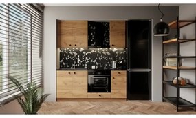 CLAIRE 180 cm-es konyhabútor, craft tölgy kivitelben