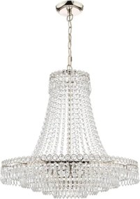 LAURA ASHLEY 3718230-Q ENID Kristály Függesztett Lámpa Fehér, Polírozott Nikkel G9 IP20