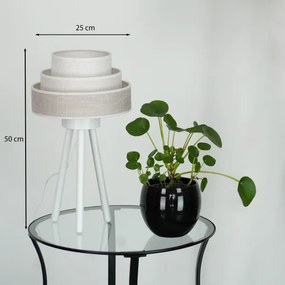 Brilagi - Asztali lámpa ALASKA LUNETA 1xE27/15W/230V szürke/krémes