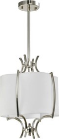 COSMOLIGHT P01039NI-WH FARO Ernyős Függesztett Lámpa Fehér, Nikkel E27 IP20