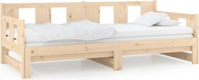 vidaXL tömör fenyőfa kihúzható kanapéágy 2 x (90 x 200) cm