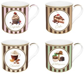 Porcelán bögre 4 db-os szett díszdobozban Sweet Moments