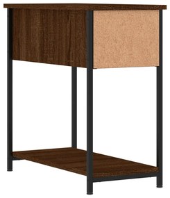 2 db barna tölgyszínű szerelt fa éjjeliszekrény 30x60x60 cm