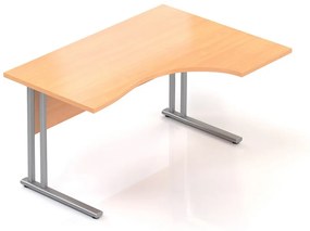 Visio ergonomikus asztal 140 x 100 cm, jobb, bükkfa