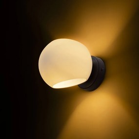 RENDL SOLARIS felületre szerelhető tejüveg/fekete 230V LED E14 7W