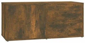 füstös tölgy színű szerelt fa TV-szekrény 80 x 34 x 36 cm