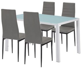 Mabel 4+1 étkező garnitúra szürke-fekete