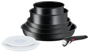 Alumínium edény készlet 8 db-os INGENIO Black stone L3998802 – Tefal