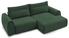 Sötétzöld sarokkanapé Aden – Bobochic Paris