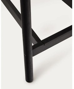 Fekete-natúr színű tölgyfa bárszék (ülésmagasság 65 cm) Yalia – Kave Home