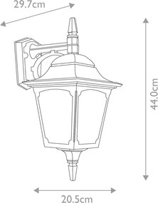 Elstead Lighting CHAPEL CP2-BLACK Fali lámpa 1x60W/E27 IP44