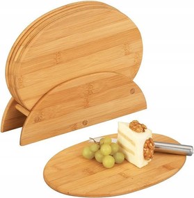 Vágódeszka Állvánnyal 6 Db Bambusz Zeller Praktikus Higiénikus