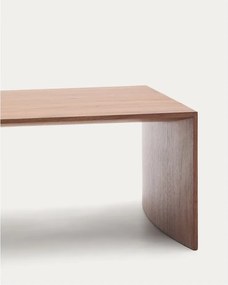 Sötét natúr színű dohányzóasztal diófa dekorral 70x140 cm Litto – Kave Home