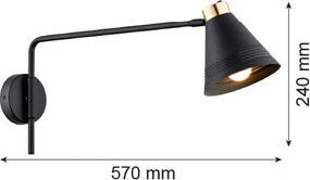 Argon AVALONE 8009 Fali lámpa 1x15W/E27 IP20