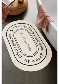 Krémszínű bársony fürdőszobai kilépő 60x100 cm – Mila Home