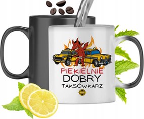 Mágikus Bögre Taxisofőrnek Színváltós, fényképes nyomattal