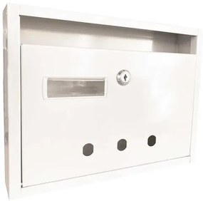Lépcsőházi Postaláda (Monaco) 310mm X 230mm X 60mm lefele nyíló Fehér