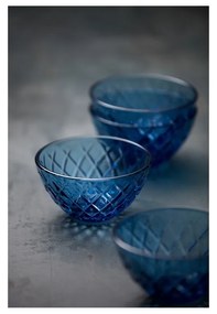 Kék üveg tálka szett 4 db-os 325 ml Sorrento – Lyngby Glas