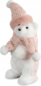 Karácsonyi mackó figura 12x11x24 fehér