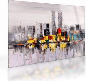 Kép - A nagyváros festménye (üvegen) (70x50 cm)
