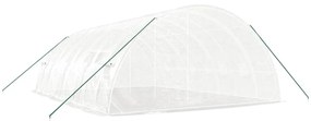 fehér acélvázas melegház 48 m² 8 x 6 x 2,85 m