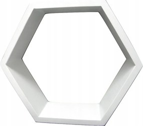 Fa Polc Méhsejt Hexagon Fehér Nagy