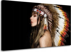 Vászonkép Nő indián Művészet Festmény 100x60 cm