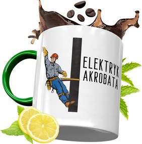 Zöld Bögre Villanyszerelőnek Születésnapi Ajándék fényképes nyomtatással