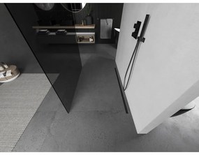 Mexen Kioto, Walk-In zuhany paraván 120 x 200 cm, 8 mm szürke üveg, grafit profil, 800-120-002-95-40