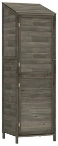 antracit tömör fenyőfa kerti fészer 55x52x174,5 cm