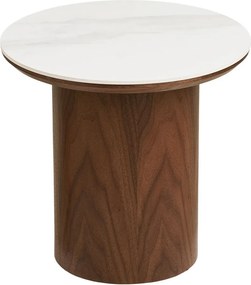 Kerek tárolóasztal kerámia asztallappal ø 40 cm Noli – House Nordic