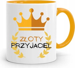 Sárga Bögre Barátnak Arany Barát fényképes nyomtatással