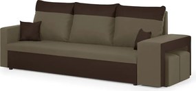 NEVADA Háromszemélyes kinyitható kanapé Világosbarna/sötétbarna