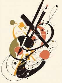 Poszter 30x40cm Absztrakt Rapsod