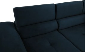 Sarokülőgarnitúra, kék, balos kivitel, AMARETA