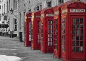 Kép - Londoni telefonfülkék (70x50 cm)