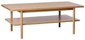 Natúr színű dohányzóasztal tölgyfa dekoros asztallappal 60x120 cm Ponza – Unique Furniture