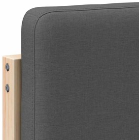 Kárpitozott fejtámla Barna és sötétszürke 200 cm Tömör fenyőfa