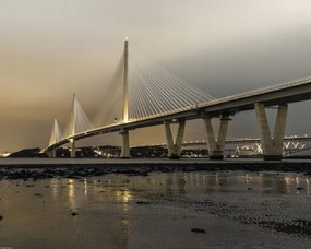 Poszter 50x40cm Queensferry Crossing híd, Assaf Frank